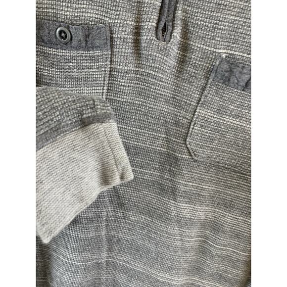 Lucky Brand Men's Sweater 1/4 Zip Thermal Mock Neck Pullover Gray Size XL - Picture 6 of 12